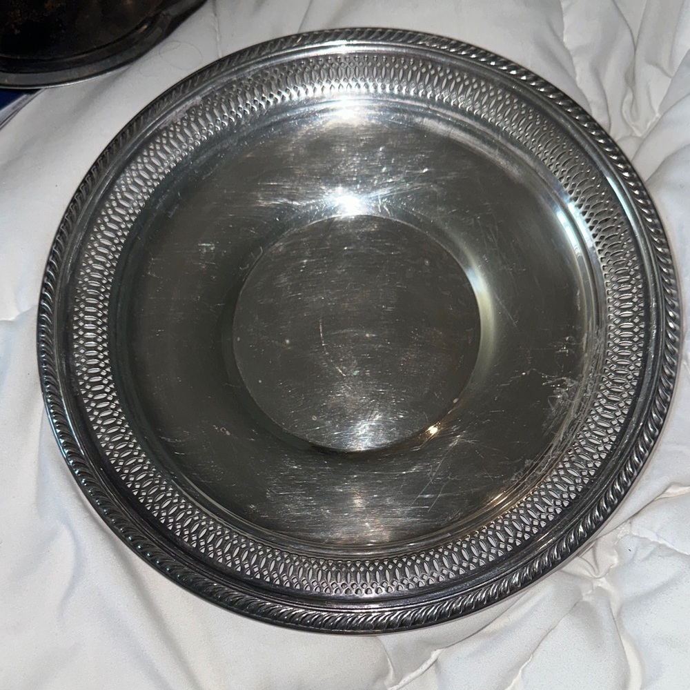 Antique Silver Serving Platter